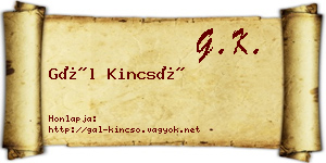 Gál Kincső névjegykártya